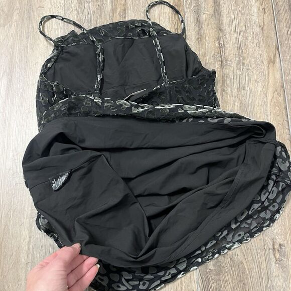 ASTR the Label‎ Dress Gabi Leopard Velvet Womens L Short Mini Slip Sleeveless - Picture 13 of 16